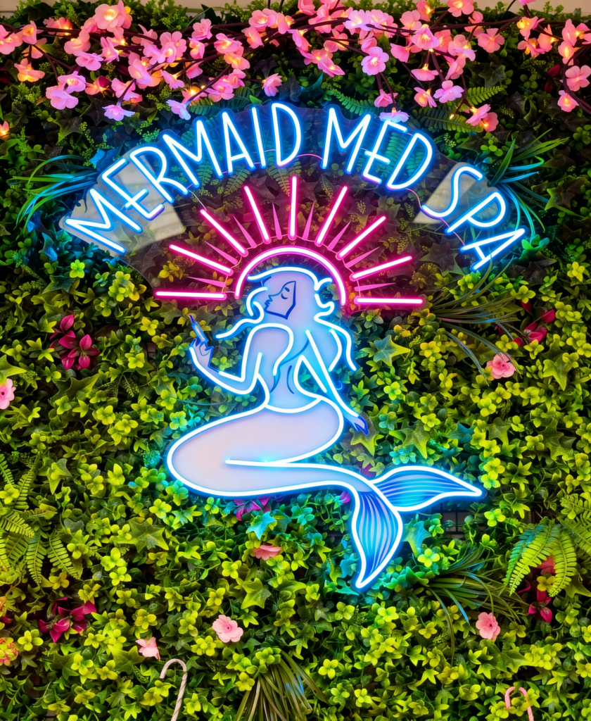 Mermaid Med Spa Neon Wall