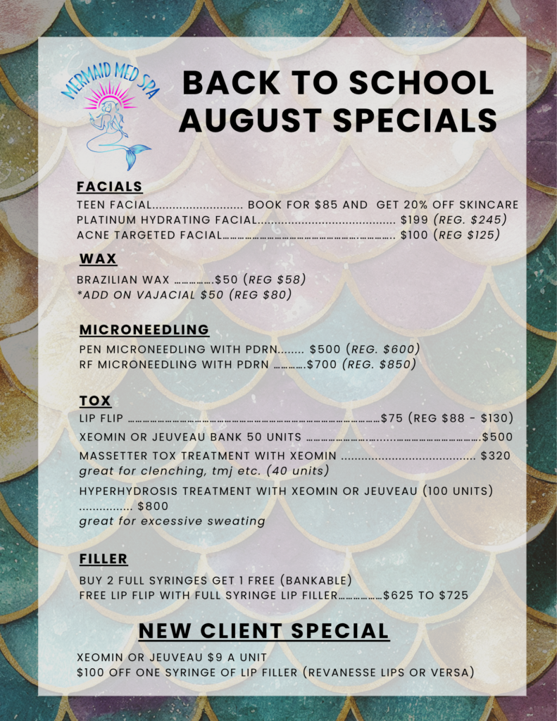 back to school med spa specials