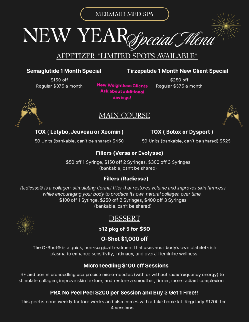 mermaid med spa sarasota specials for new years