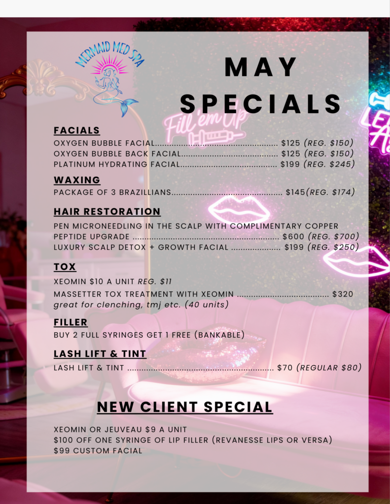 may mermaid med spa specials